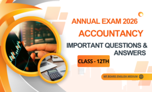 MP BOARD 2026 – Class 12 Accountancy Important Questions with Answers.