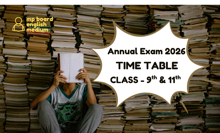 Time Table 2026: Class 9th and 11th Annual Examination
